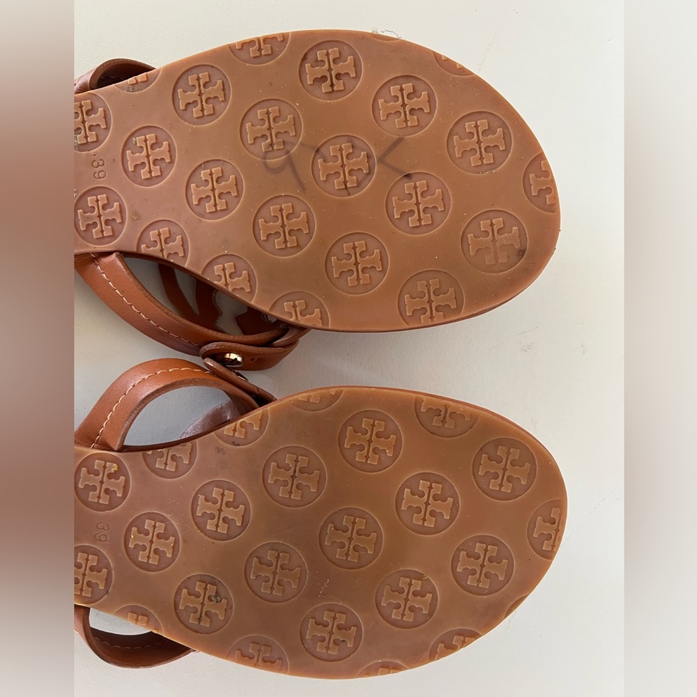 Tory Burch Miller Sandal in Vintage Vachetta Camel Brown, size 39 - Picture 10 of 12